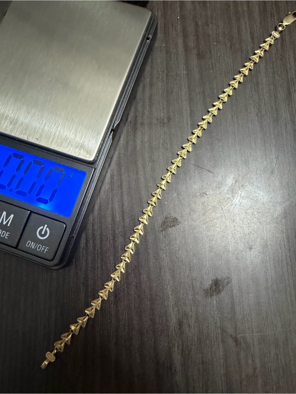 Zales 10k solid gold diamond cut Bracelet